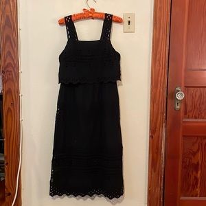 J. Crew Black Eyelet Dress